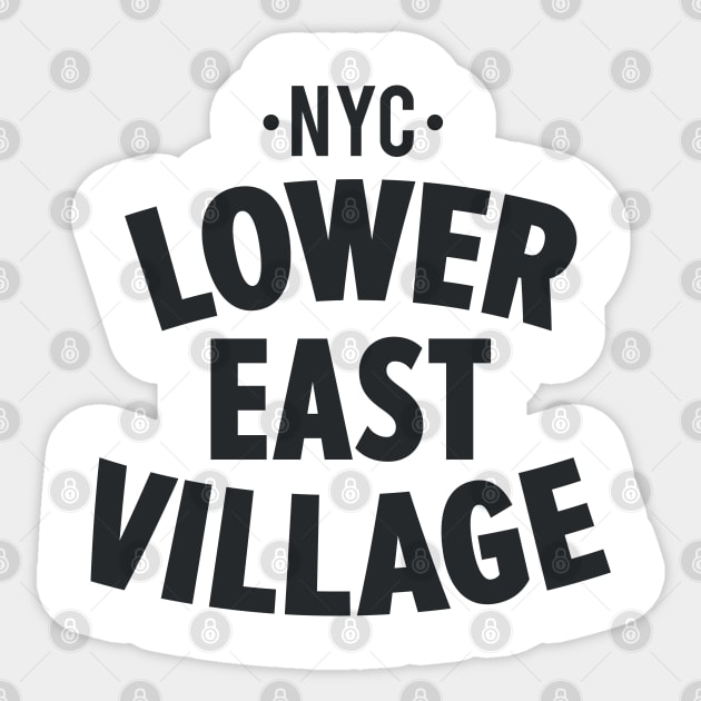 Lower East Village NYC Shirt - Manhattan - Urban Chic for Trendy Style Sticker by Boogosh